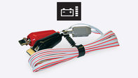 Nahaufnahme der Kabel des Handy-Stromerzeugers.