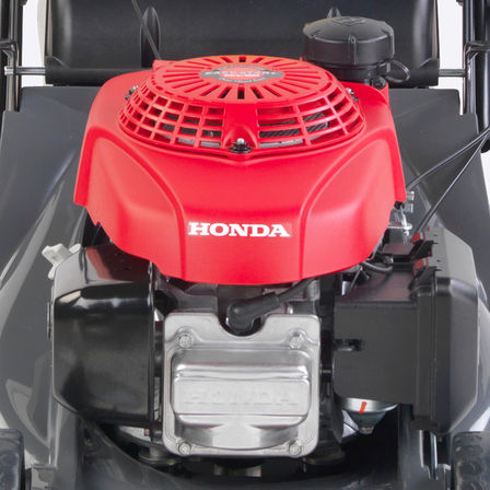 Honda HRX-Rasenmäher, Nahaufnahme von Motor.