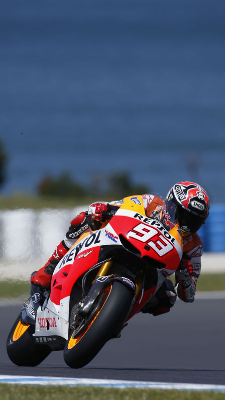 Frontaufnahme vor Ort, MotoGP World Champion