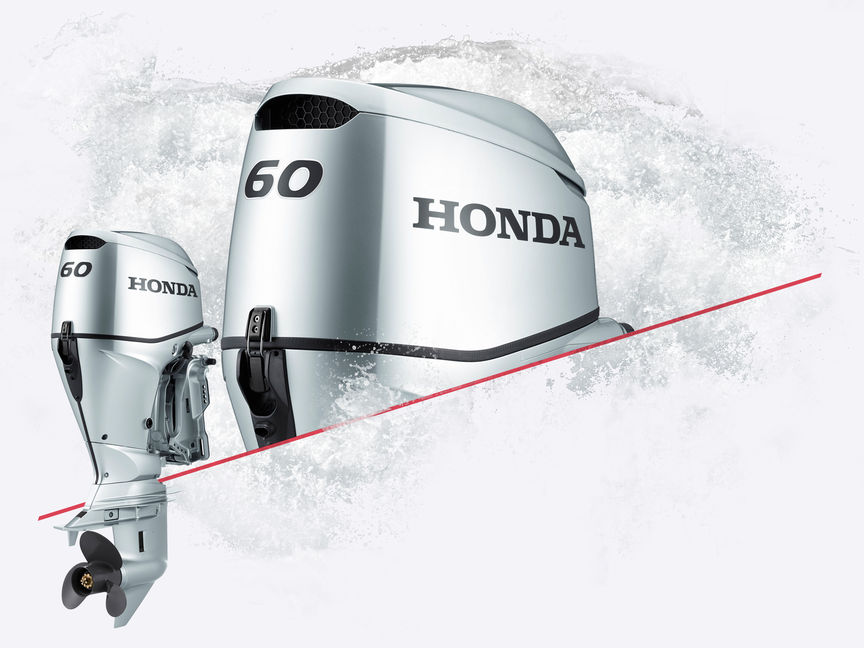 2 Honda BF60-Motoren, Nahaufnahme