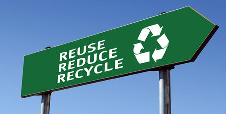 'Reuse, Reduce, Recycle' -Schild
