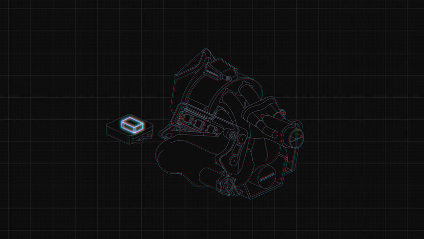 3D-CAD-Darstellung einer ECU