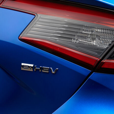 Gittermodell der Motorsysteme des Honda Civic e:HEV.