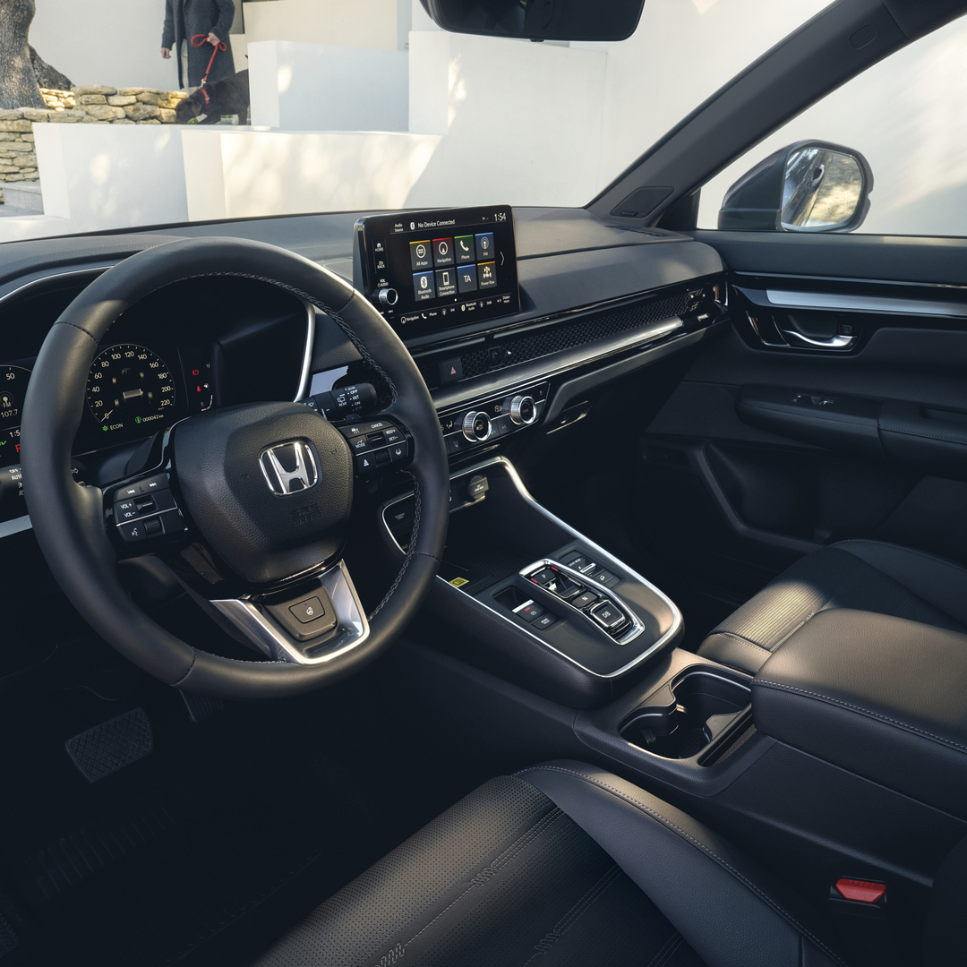 Honda CR-V Hybrid SUV, 3/4-Ansicht des Innenraums.