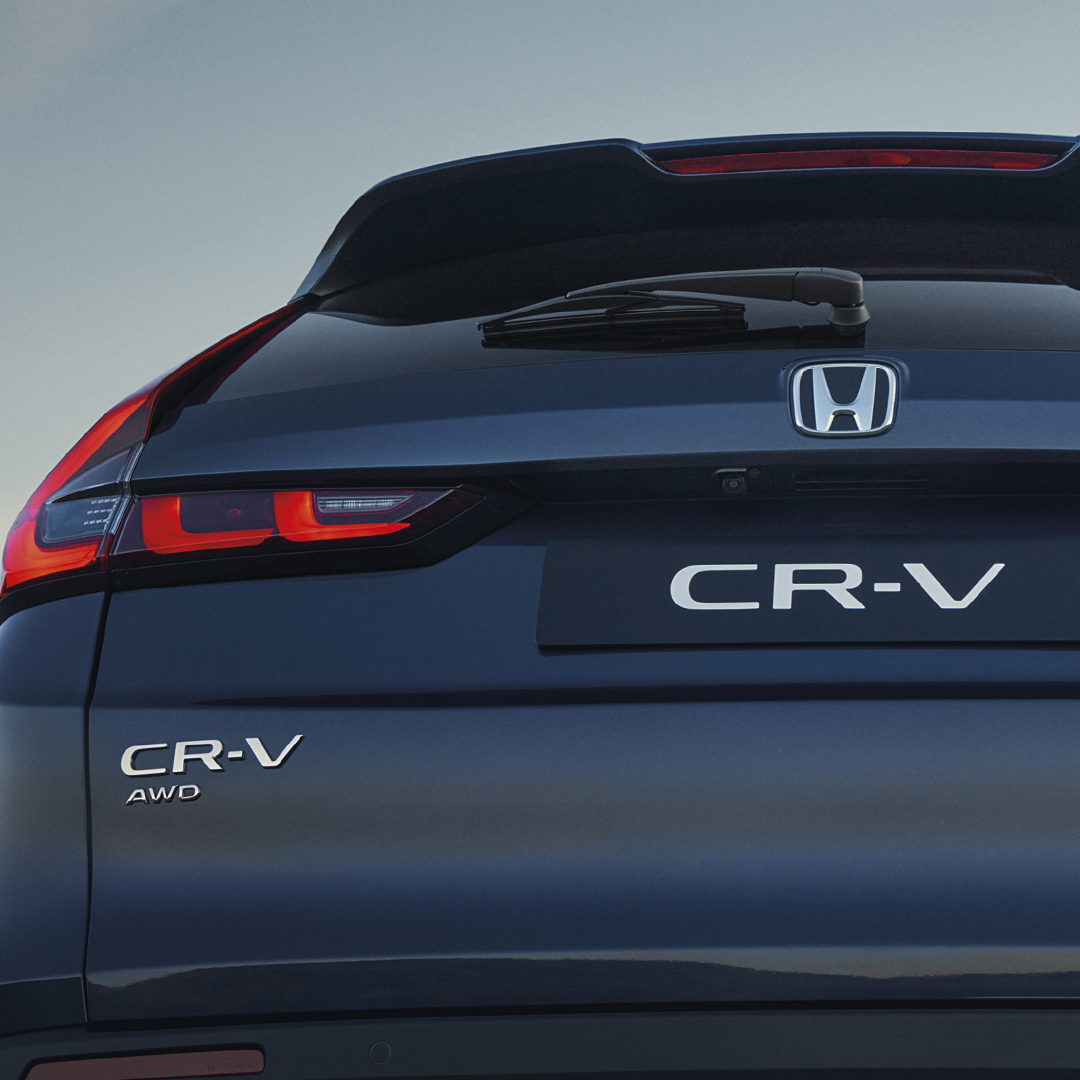 Honda CR-V Hybrid, Nahaufnahme des Hecks.