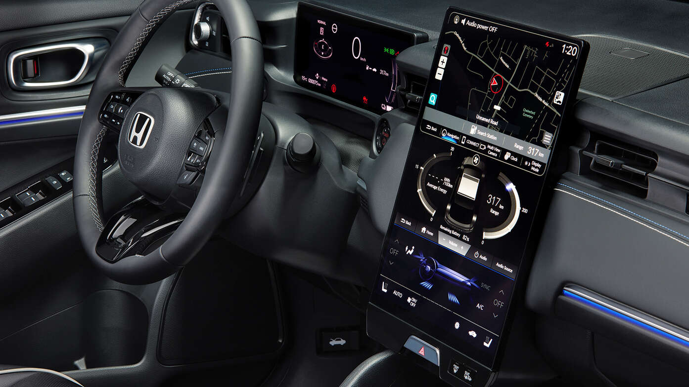 Nahaufnahme des Honda CONNECT-Systems.