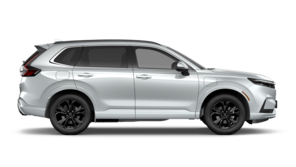 Seitenansicht eines weißen Honda CR-V PLUG IN Hybrid