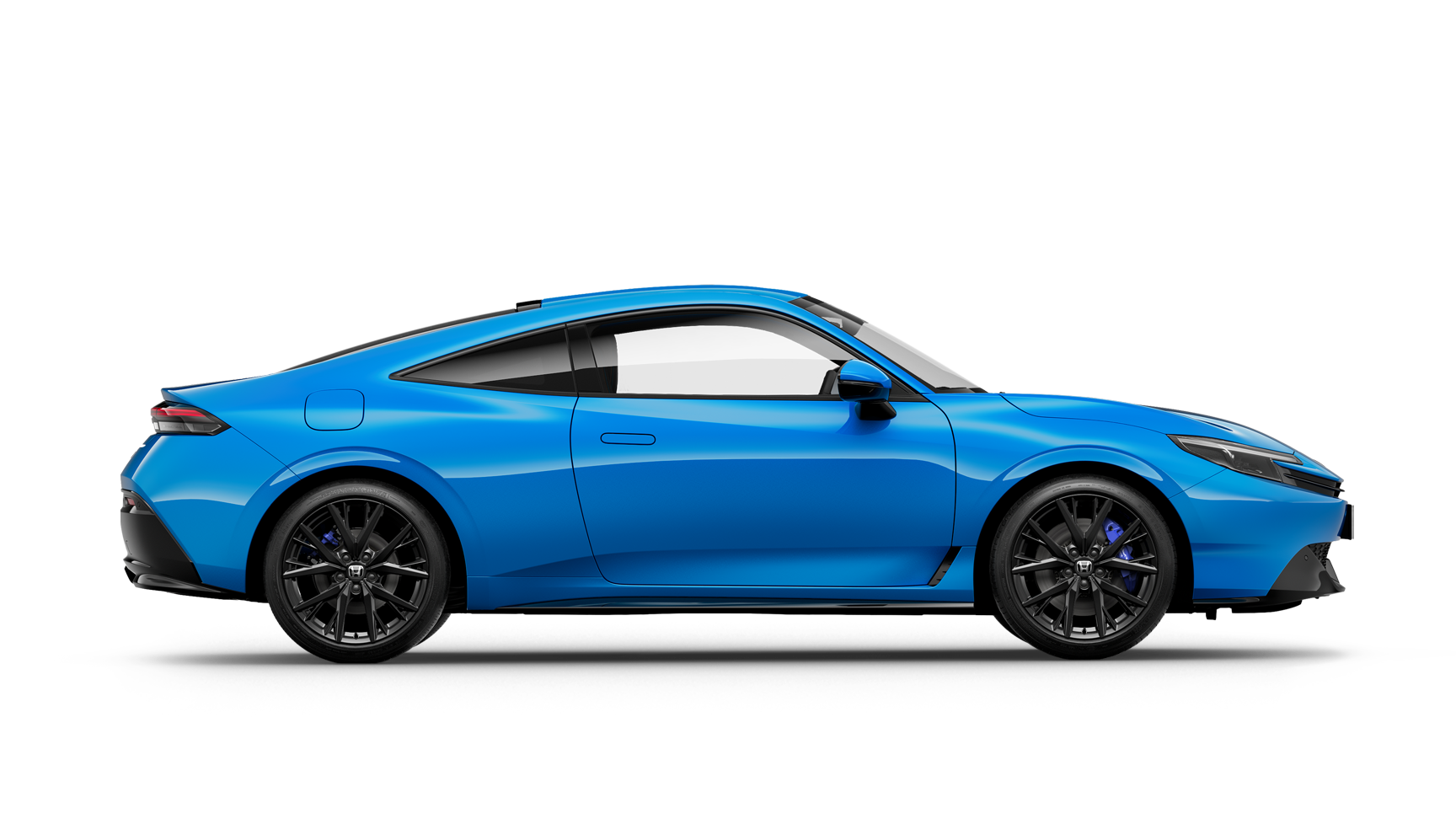 Seitenansicht eines hellblauen Honda Prelude