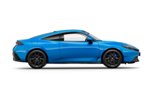Seitenansicht eines hellblauen Honda Prelude