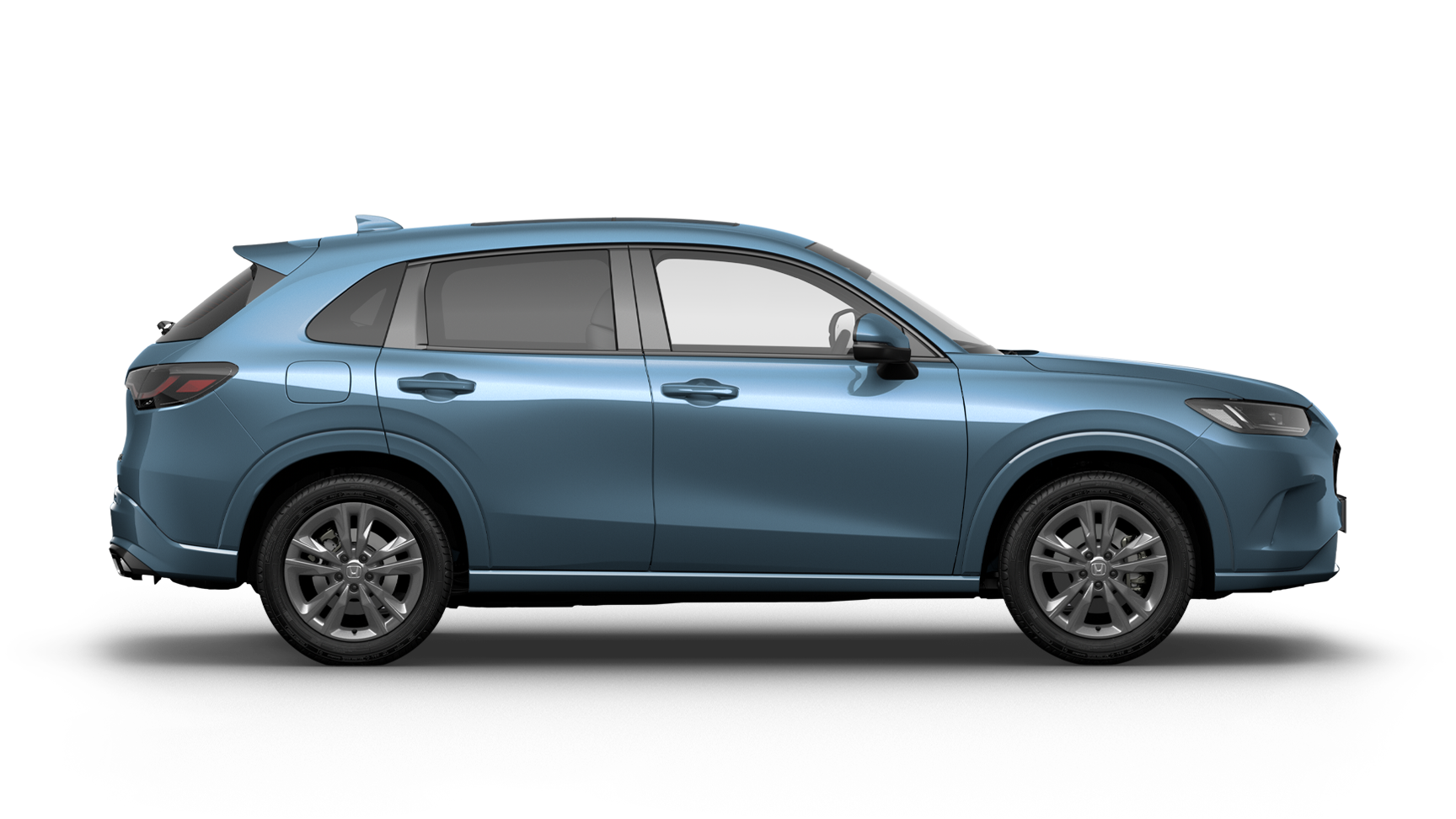 Seitenansicht eines blauen Honda ZR-V Hybrid