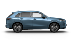 Seitenansicht eines blauen Honda ZR-V Hybrid