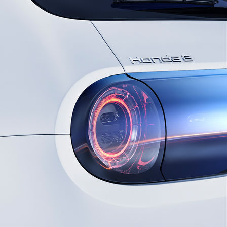 Honda e, Heckansicht, Nahaufnahme.