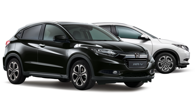 schwarzer und weißer Honda HR-V