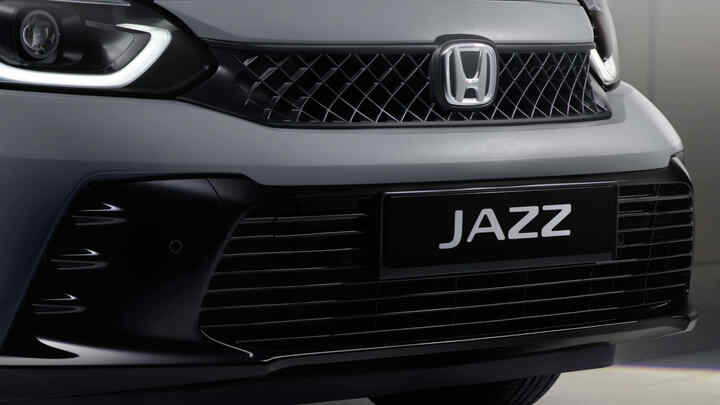 Nahaufnahme des Honda Jazz Frontgrills.