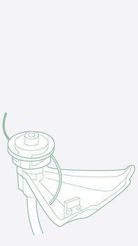 Illustration des Freischneiderkopfs.