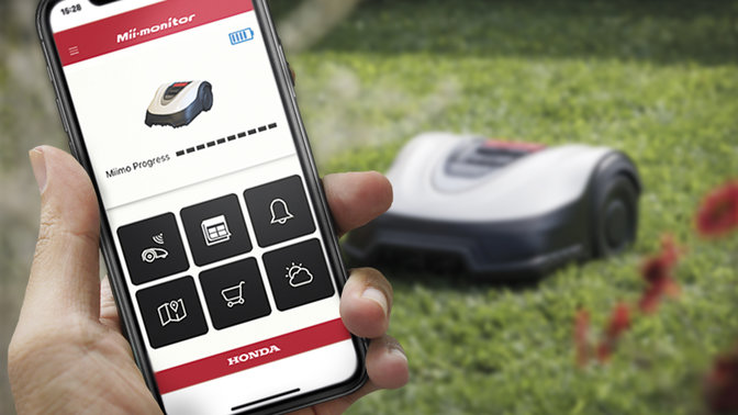 Ansicht einer Smartphone-App zur Steuerung eines Honda Miimo.