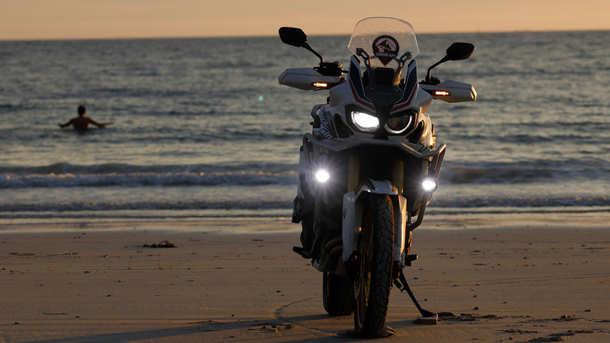 Honda Africa Twin unterwegs am Nordkap.