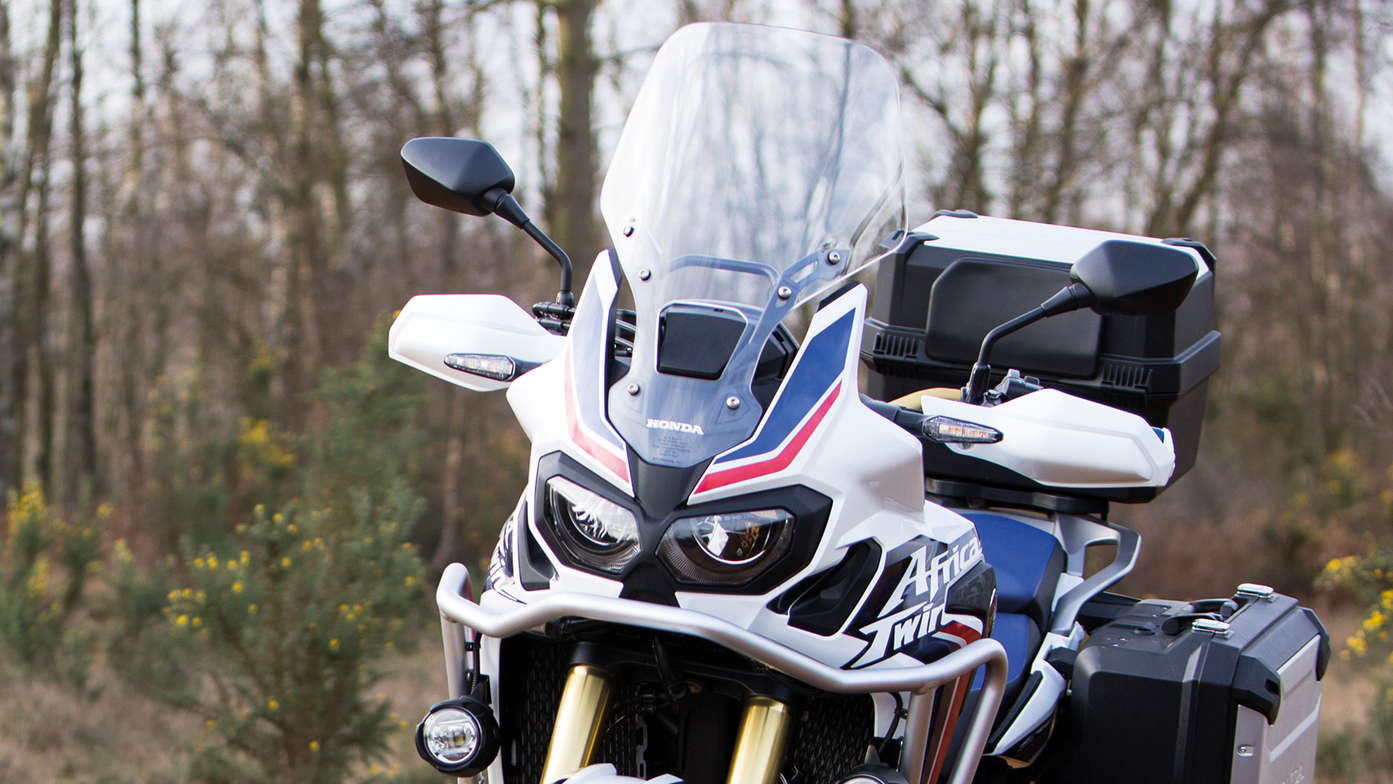 Windschild einer Honda Africa Twin