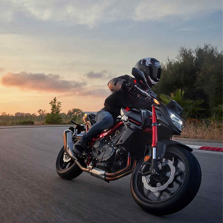Die Honda CB750 Hornet in voller Fahrt