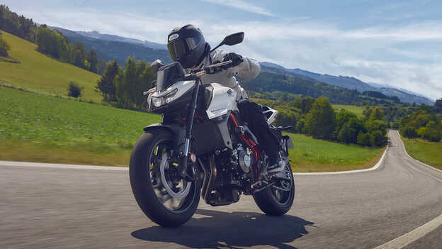 Dax 125 abgestellt, Rückansicht