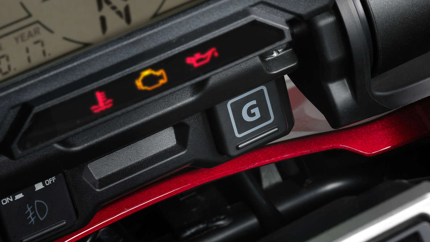 Nahaufnahme des G-Schalters des Honda X-ADVs.