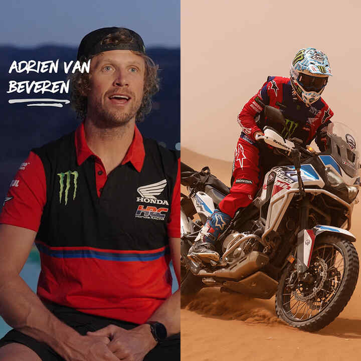 Adrien Van Beveren spricht mit Honda Adventure Roads-Kunden