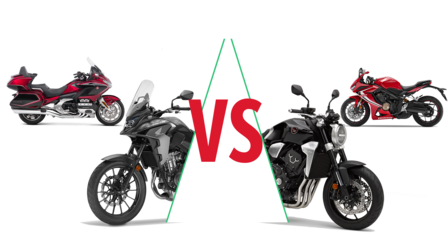 Eine Auswahl aus Honda Motorrädern.