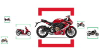 Eine Auswahl aus Honda Motorrädern.