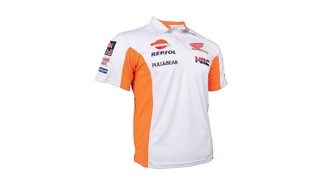 Honda MotoGP-Teamdesign mit Repsol-Logo in Weiß.