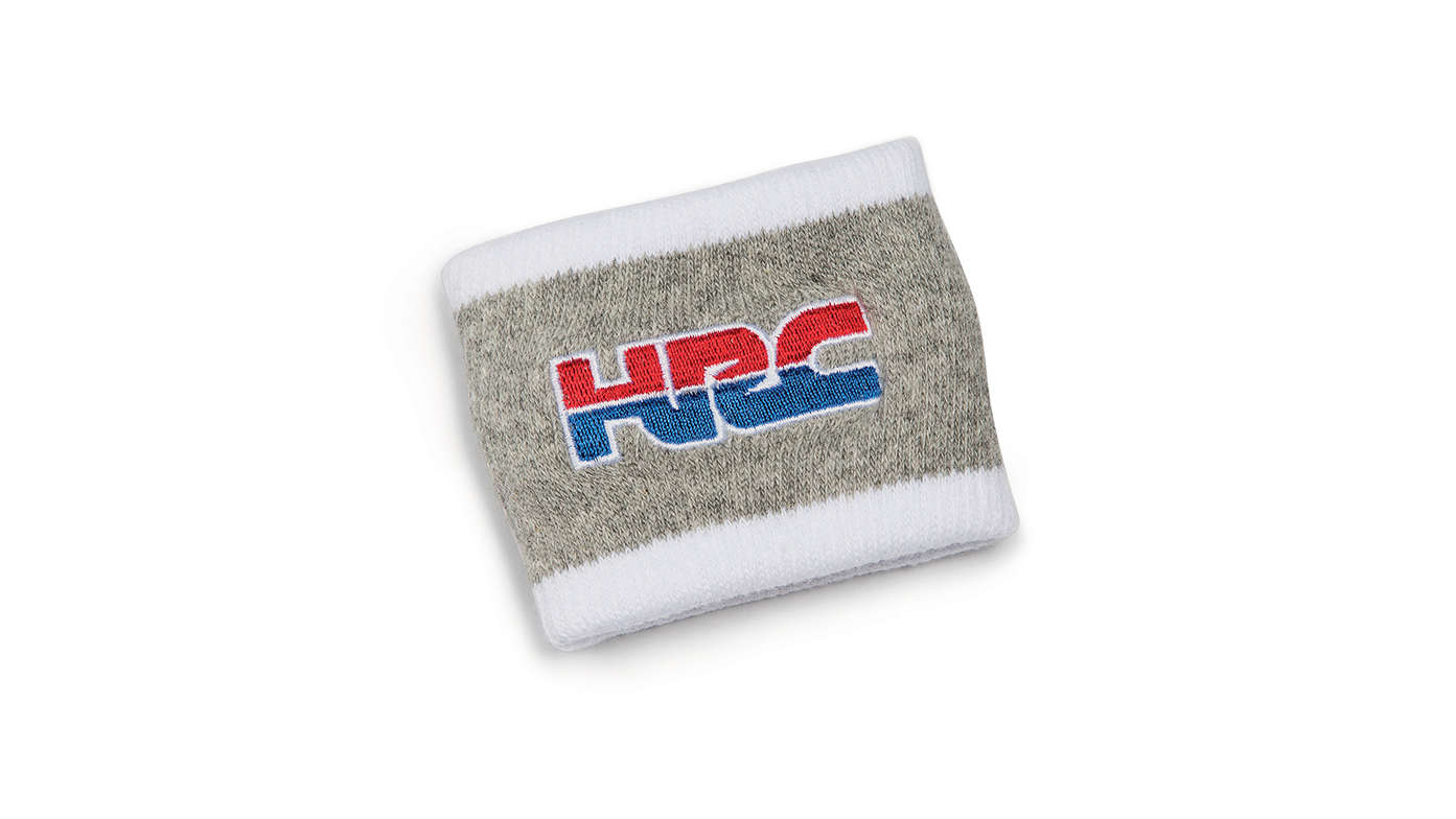Honda HRC-Armband in Grau mit HRC-Design und dem Honda Racing Corporation-Logo.