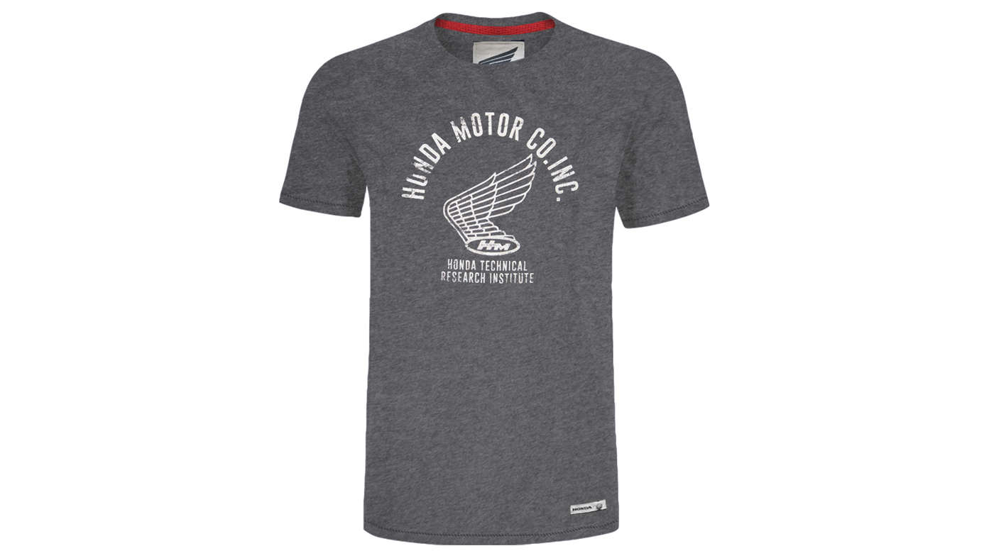 Honda Vintage-T-Shirt in Grau. 