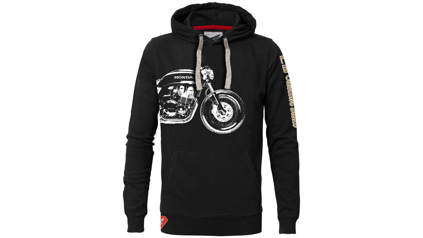 Vintage-Hoodie von Honda in Schwarz. 
