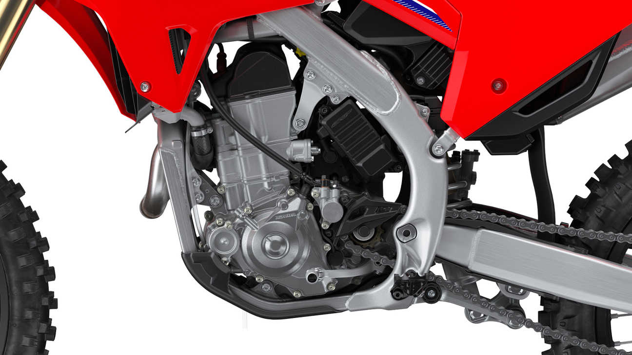 CRF450R, Nahaufnahme des Motors