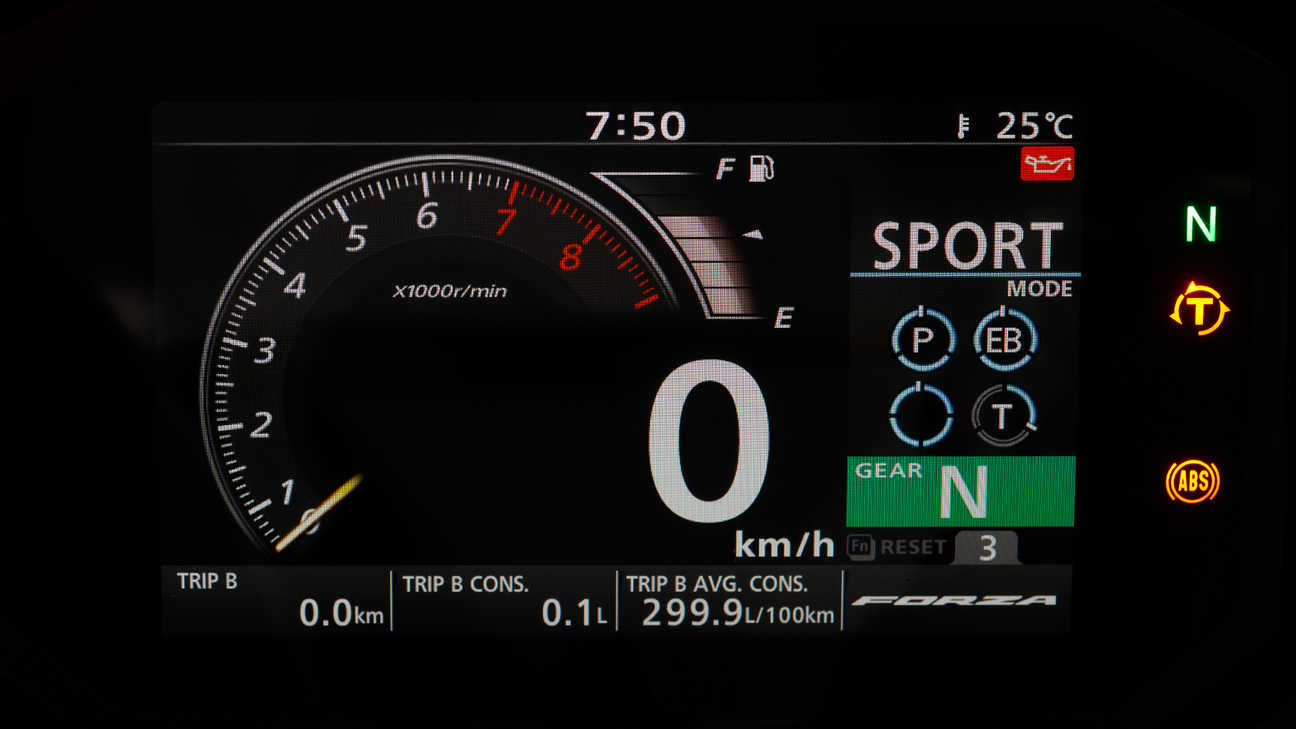 Forza 750, 5-Zoll-TFT-Display für intuitive Bedienung