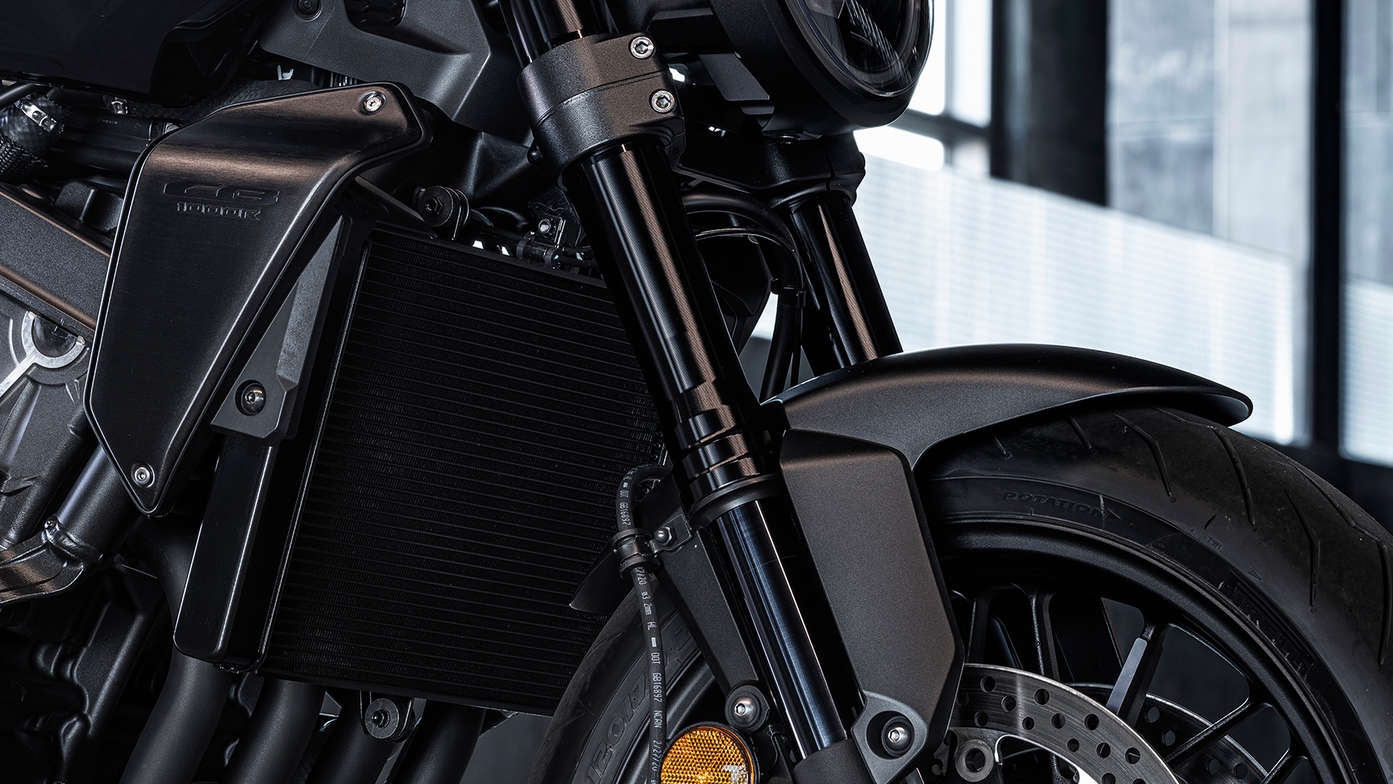 CB1000R Black Edition, komplett schwarze Vorderradaufhängung