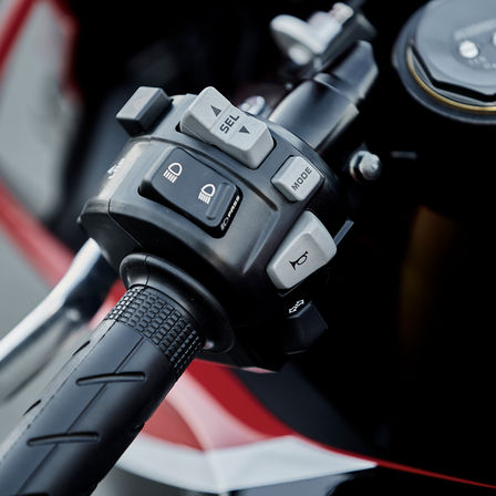 Nahaufnahme der Schalter der Fireblade.