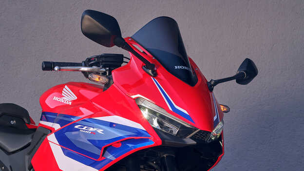 CBR500R, 3/4-Frontansicht, Nahaufnahme