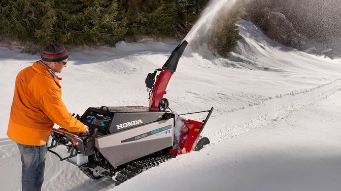 Honda Schneefräse, Einsatz nach Modell, Schneeumgebung.