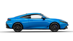 Seitenansicht eines hellblauen Honda Prelude