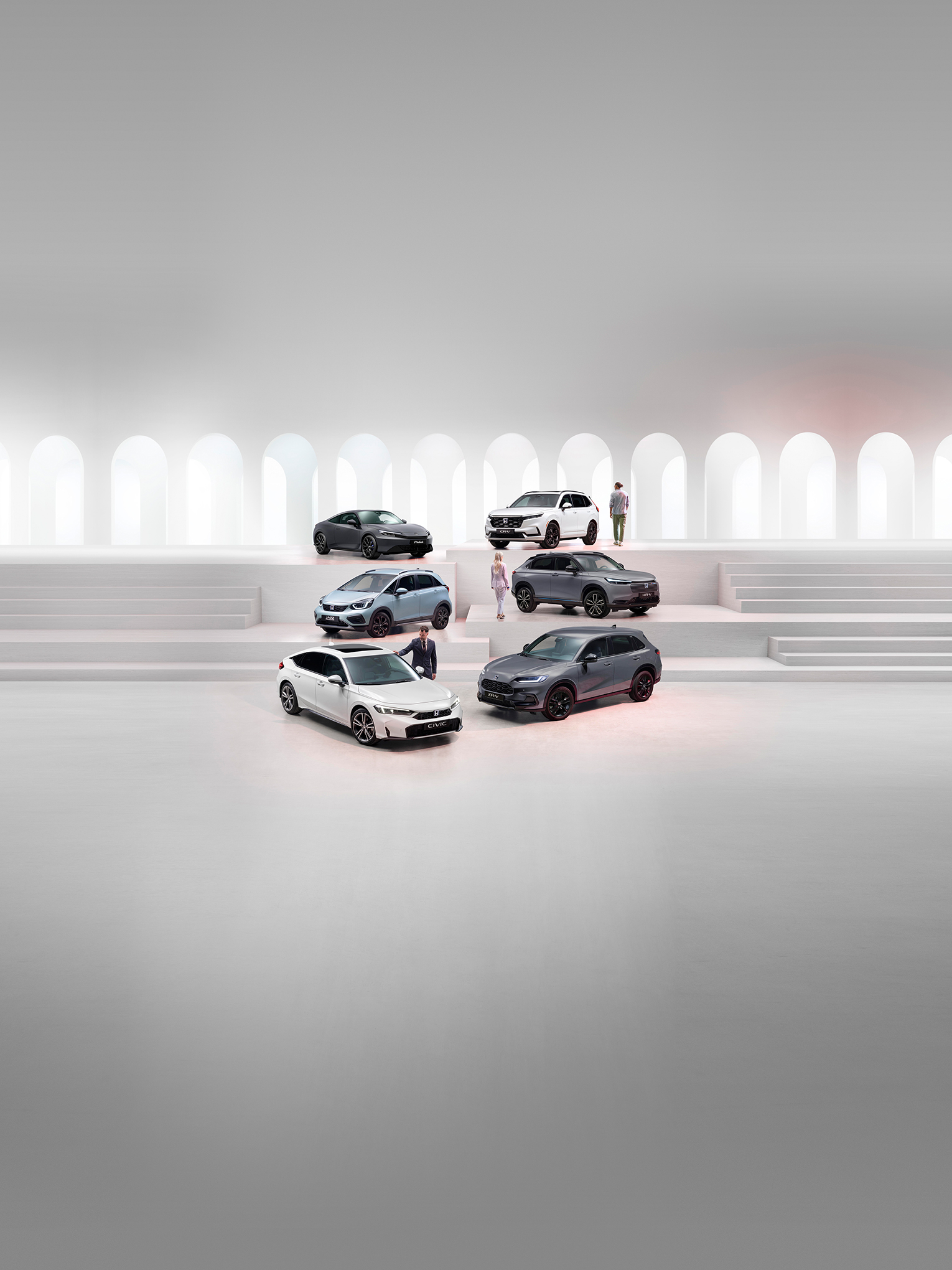 Front facing Honda Car Range.