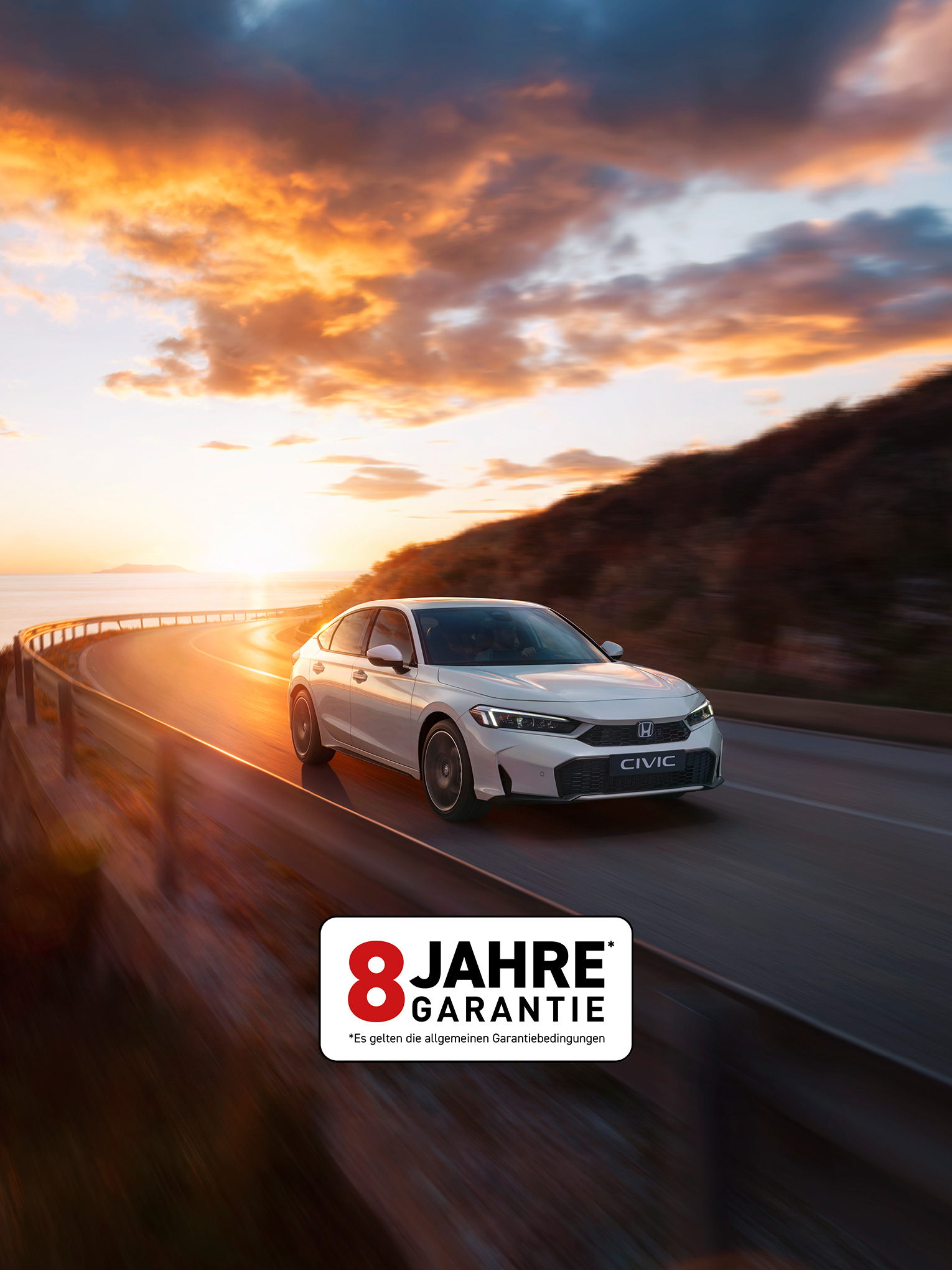 Honda Civic Hybrid driving on a highway