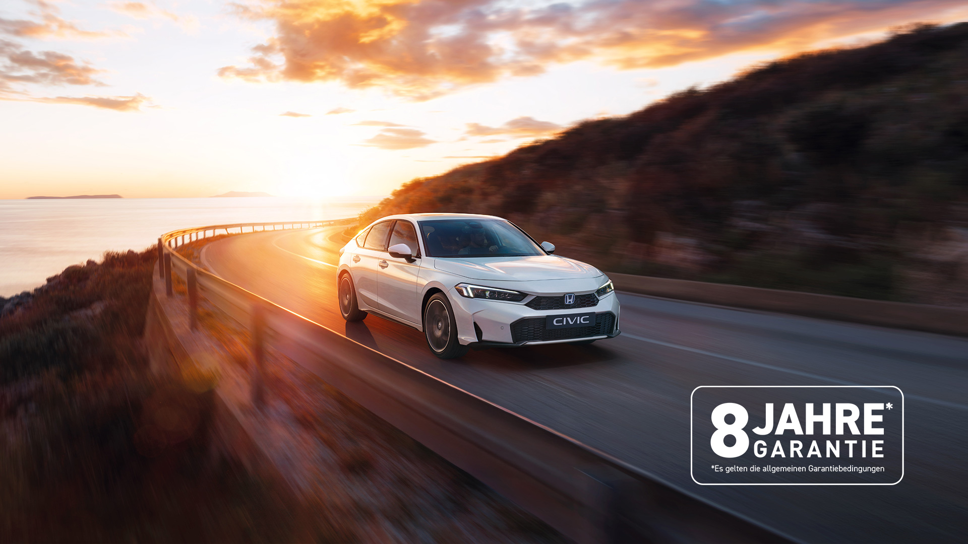 Honda Civic Hybrid driving on a highway