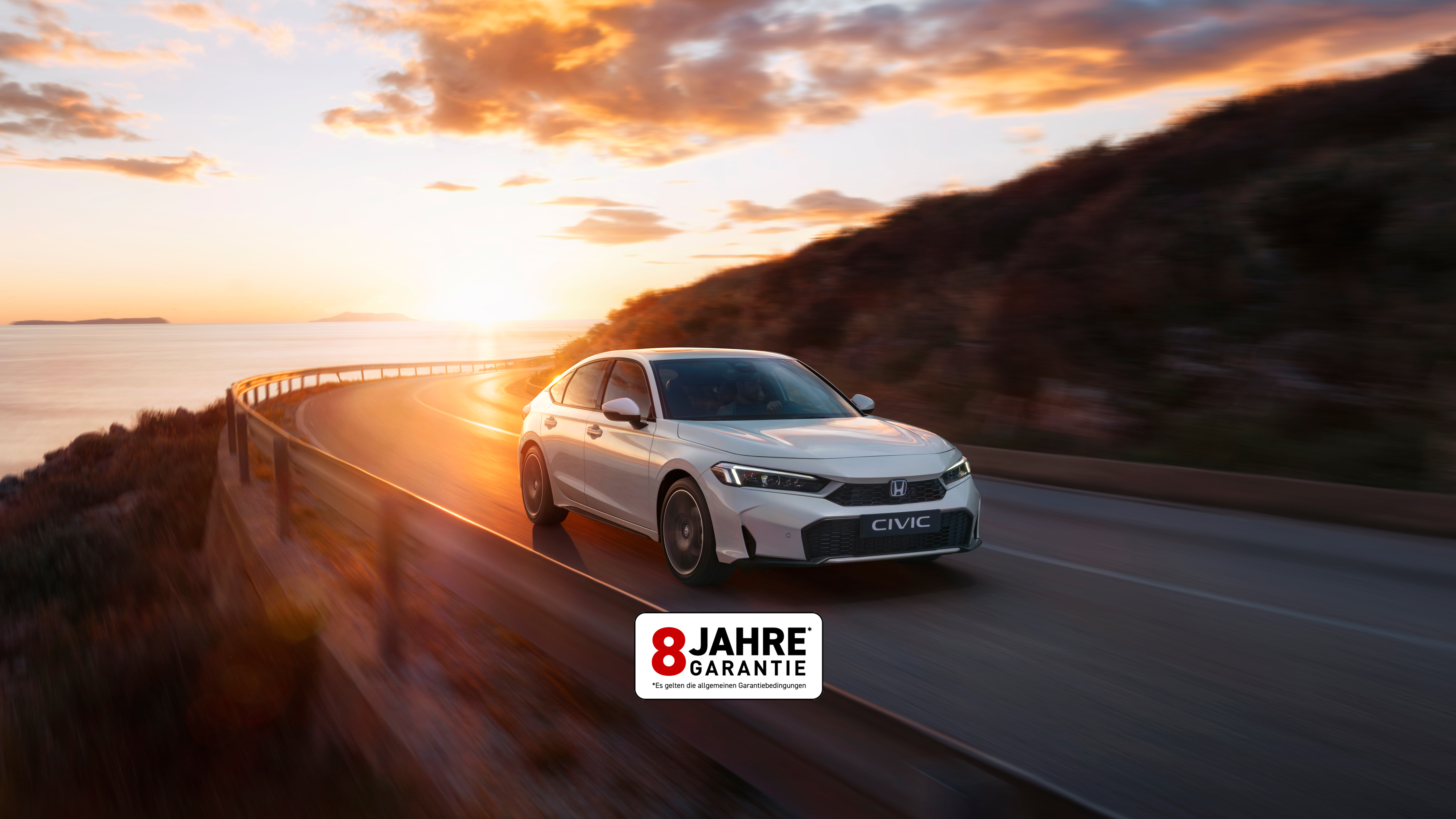 Honda Civic Hybrid driving on a highway