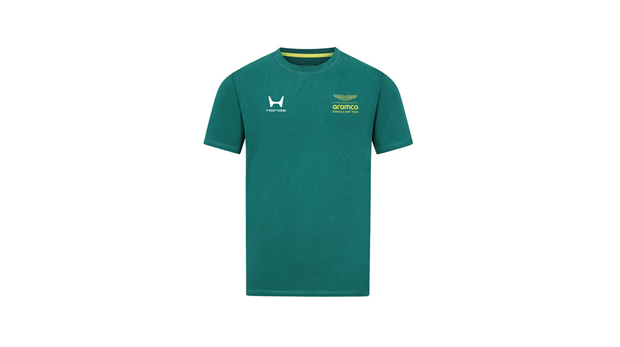 Abbildung zeigt T-Shirt in grün der Honda F1 Kollektion 