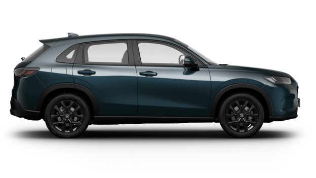 Seitenansicht eines blauen Honda ZR-V Hybrid