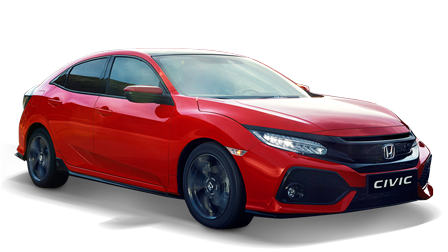 roter Honda Civic Frontansicht PNG