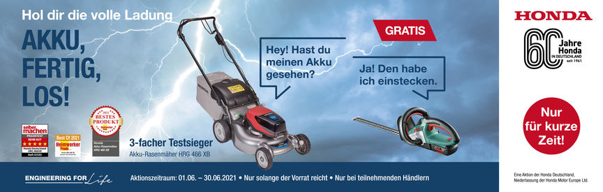 Akku, fertig, los!