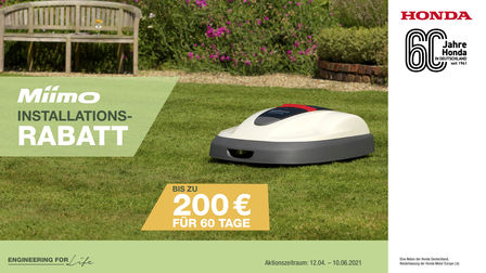 Honda Miimo-Installations-Rabatt-Aktion 2021