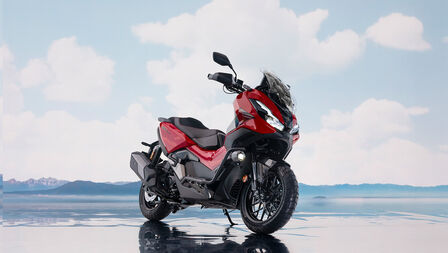 ADV350 rot Landschaft mit Bergen