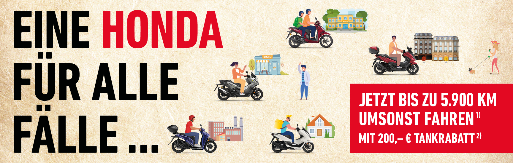 Aktionsangebot für Honda Roller, eine Honda für alle Fälle